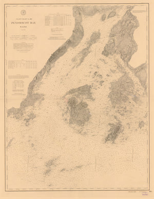 Penobscot Bay Maine Map - 1880