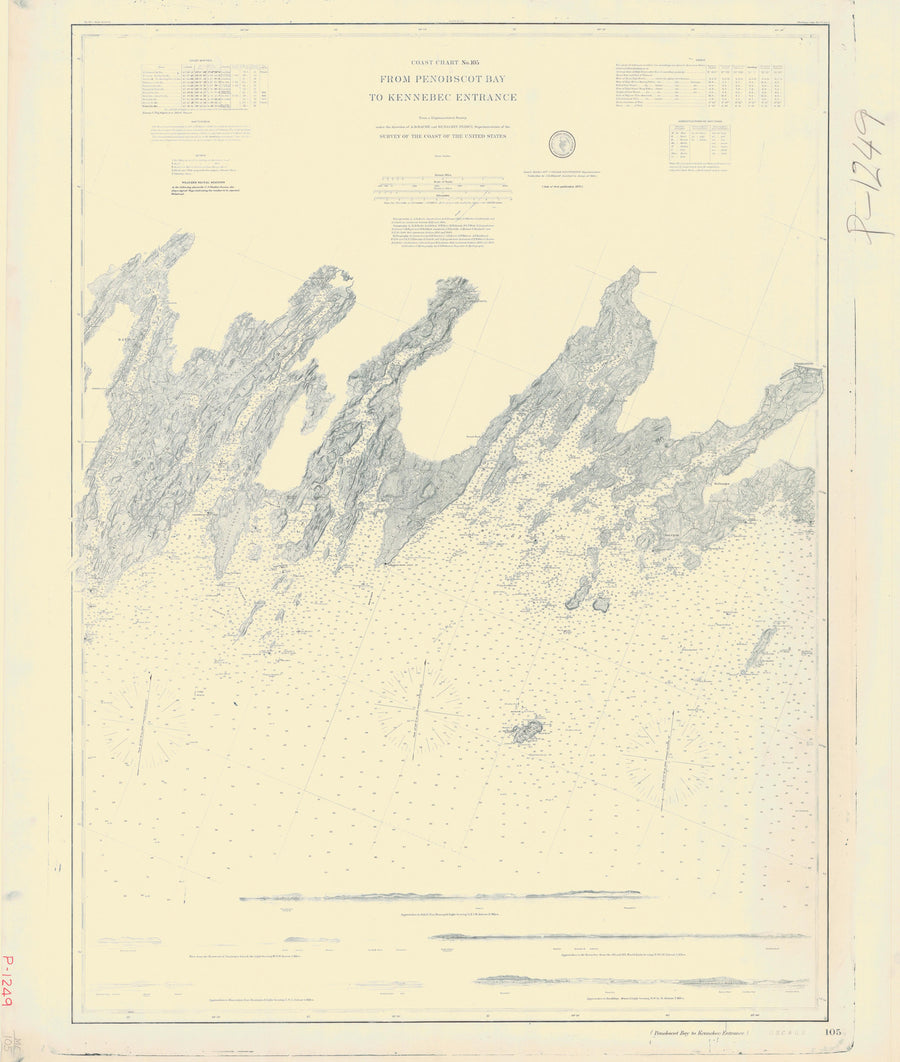 Penobscot Bay to Kennebec - Maine Map 1877