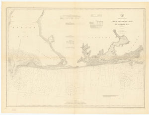 Pensacola Bay to Mobile Bay Map - 1909