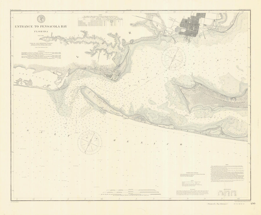 Pensacola Bay Map 1859
