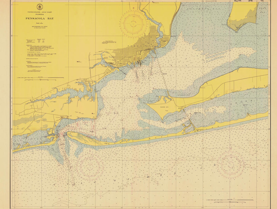Pensacola Bay Map 1947