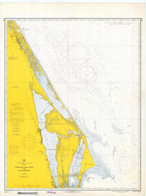 Ponce de Leon Inlet  to Cape Kennedy Map - 1966
