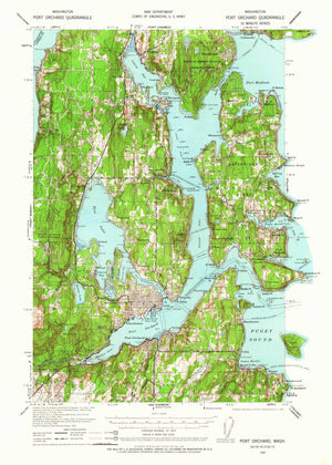 Port Orchard Washington Topographic Map - 1937