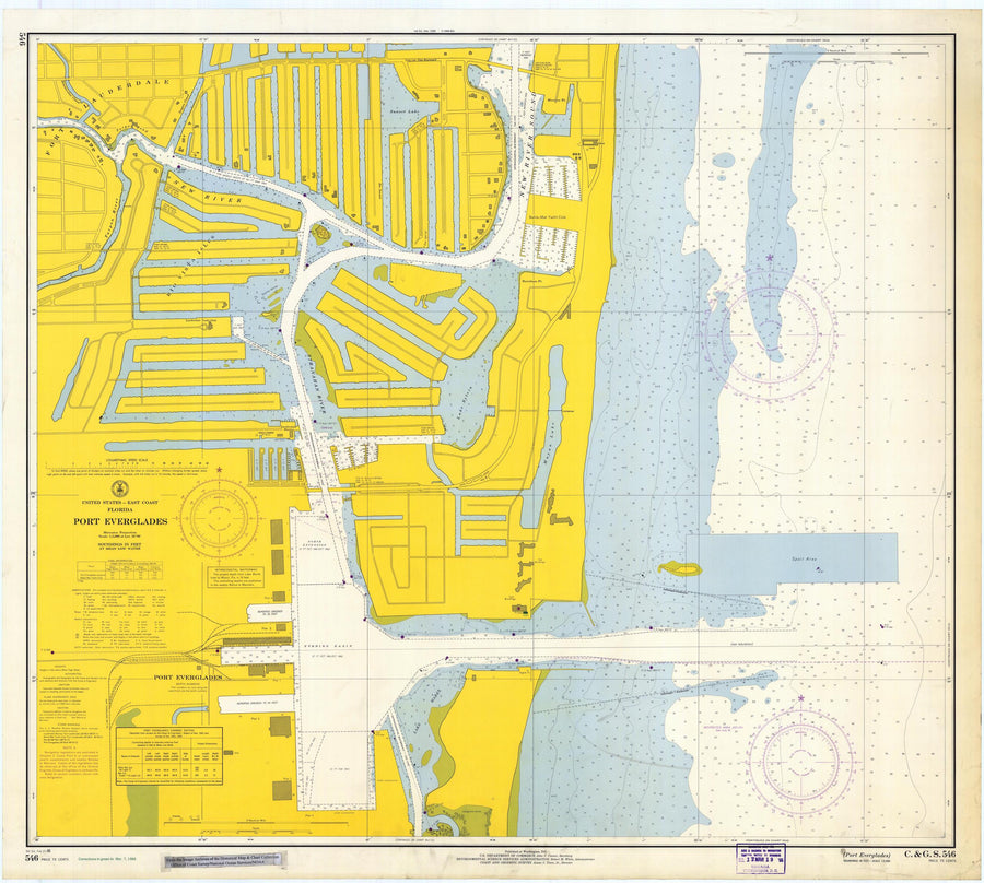 Port Everglades Map - 1966