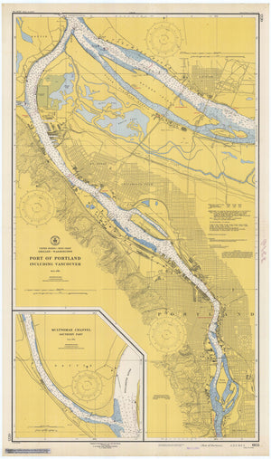Port of Portland - Oregon Map 1948