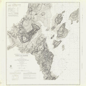 Portland Harbor Map - 1866