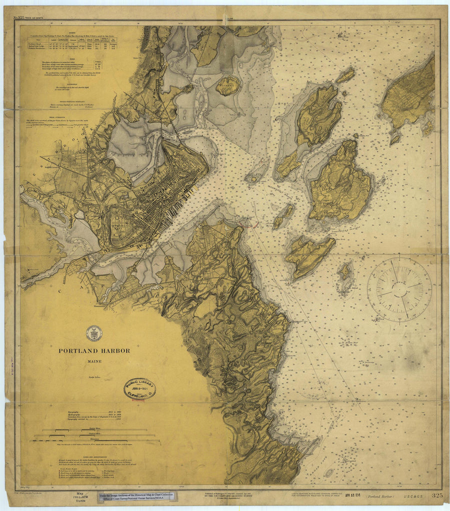 Portland Harbor Map - 1918