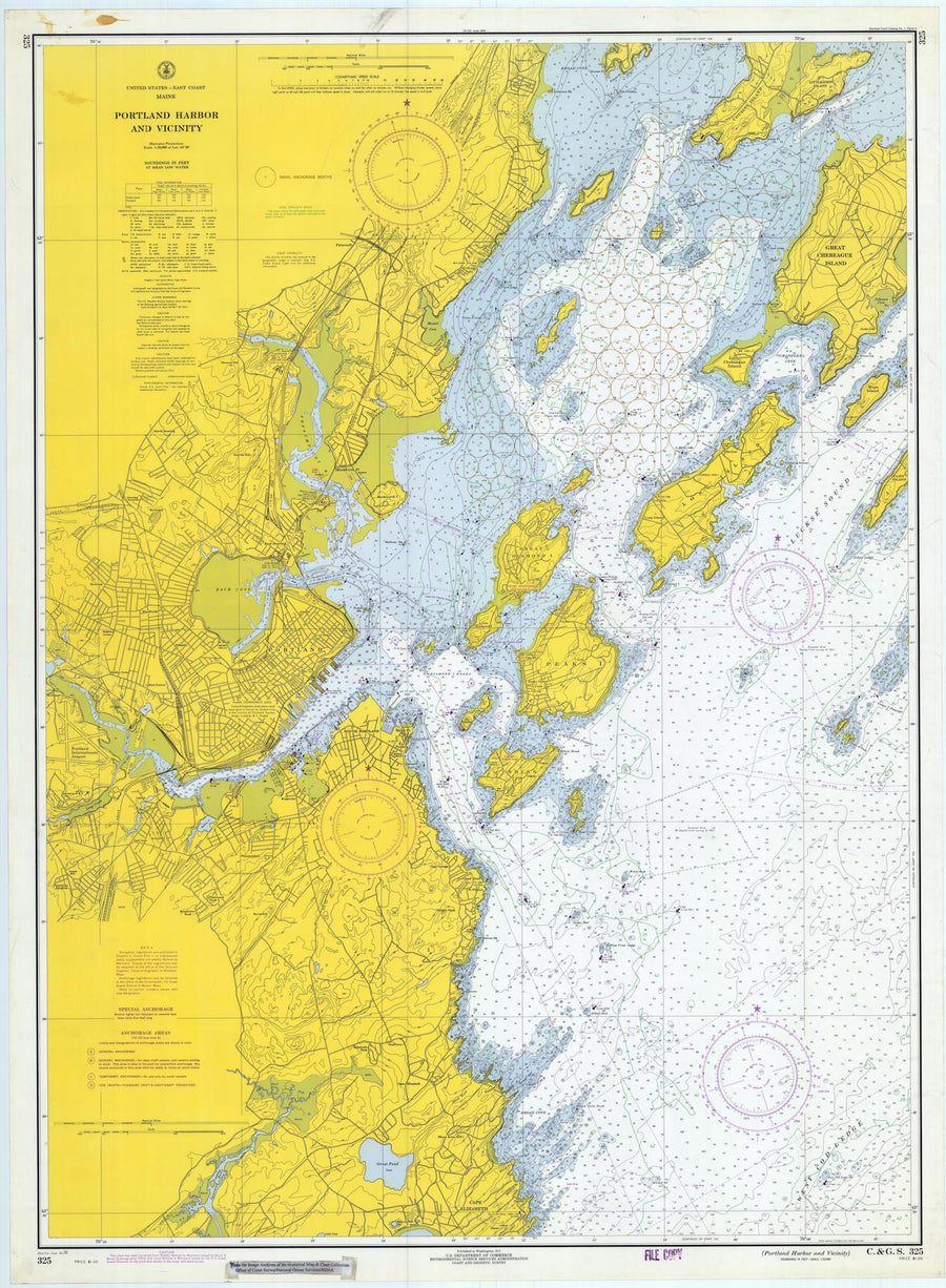 Portland Harbor Map - 1970