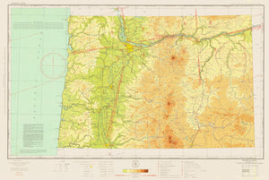 Portland Oregon Aeronautical Map - 1934