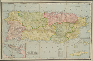 Puerto Rico Map (Porto Rico) Map - 1898