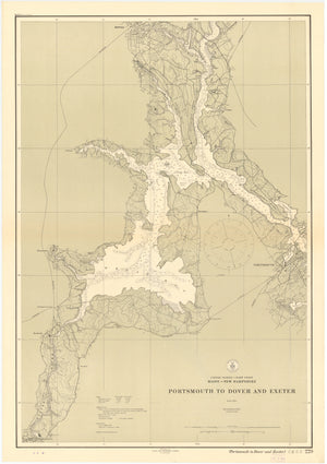 Portsmouth to Dover and Exeter Map - 1914