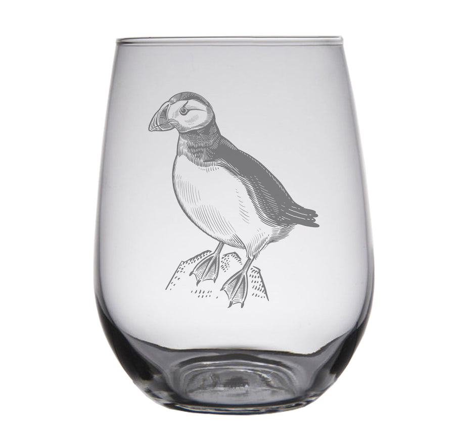 Puffin Laser Engraved Glasses