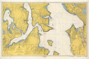 Puget Sound (Seattle to Bremerton) Map 1948