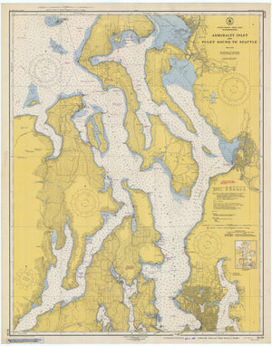 Puget Sound & Admiralty Inlet Map 1949