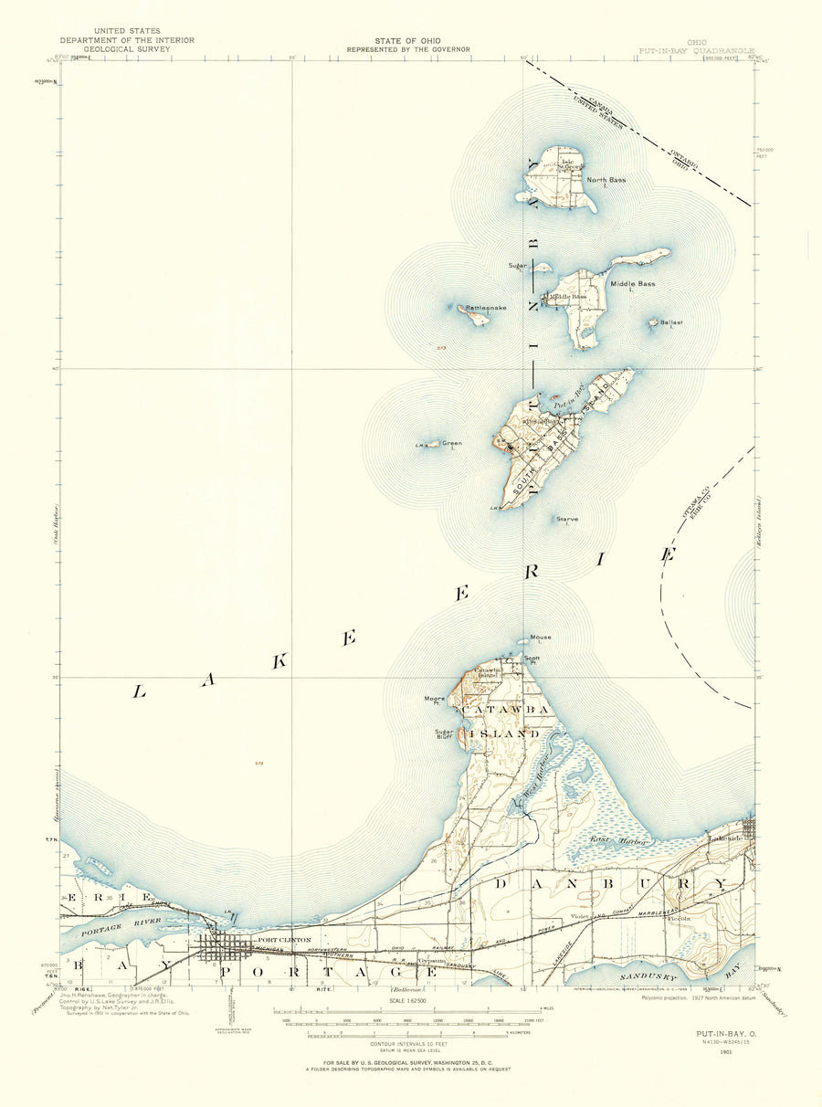 Put-In-Bay Topographic Map - 1901