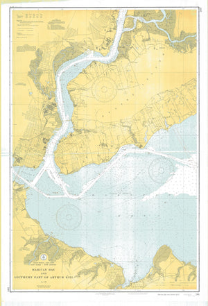 Raritan Bay and Southern Part of Arthur Kill Map