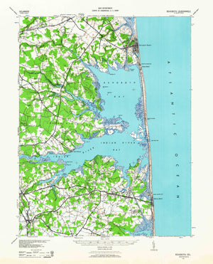 Rehoboth Delaware Topographic Map - 1938