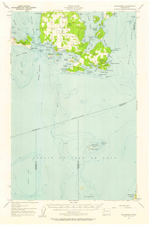 Richardson, Washington Topographic Map - 1957