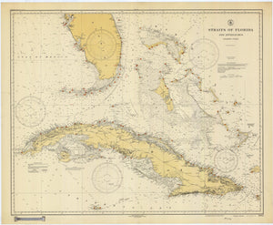 Straits of Florida Map - 1928