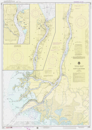 St Clair River Map - 1976