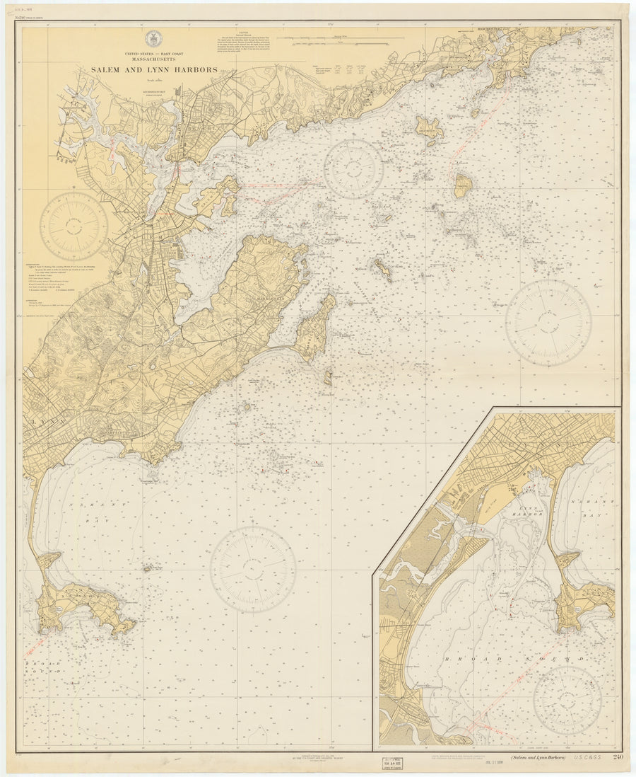Salem & Lynn Harbors Map - 1931