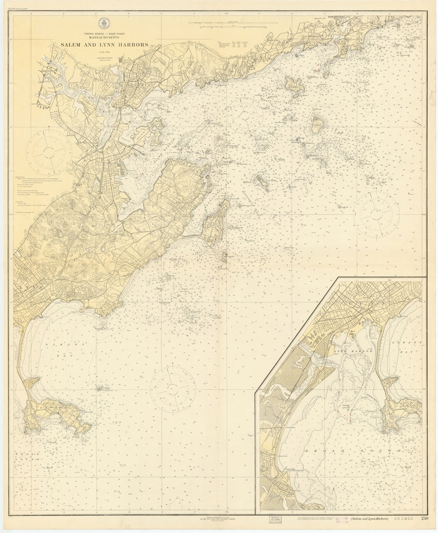 Salem & Lynn Harbors Map - 1921