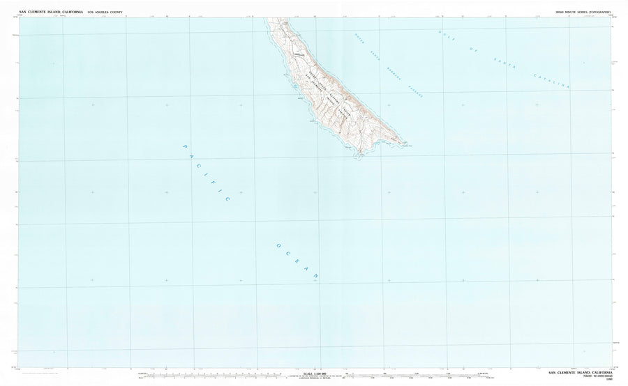 San Clemente Island Topographic Map - 1980