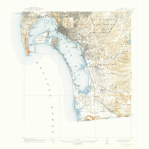 San Diego Map - 1904 (square)