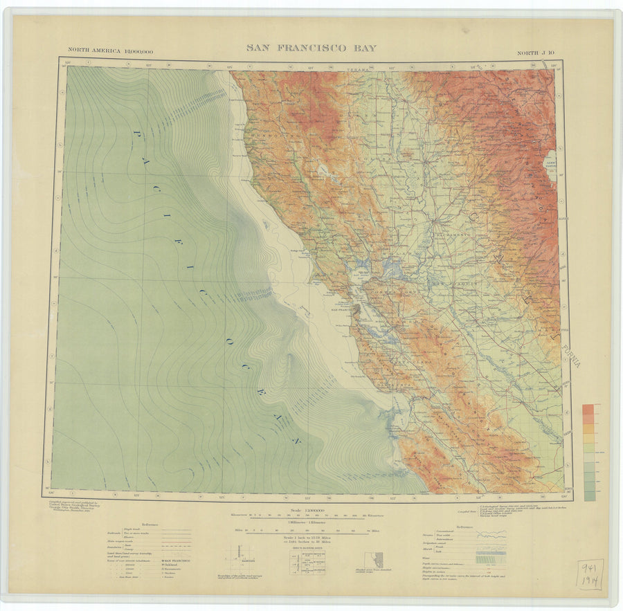 San Francisco Bay Map - 1914