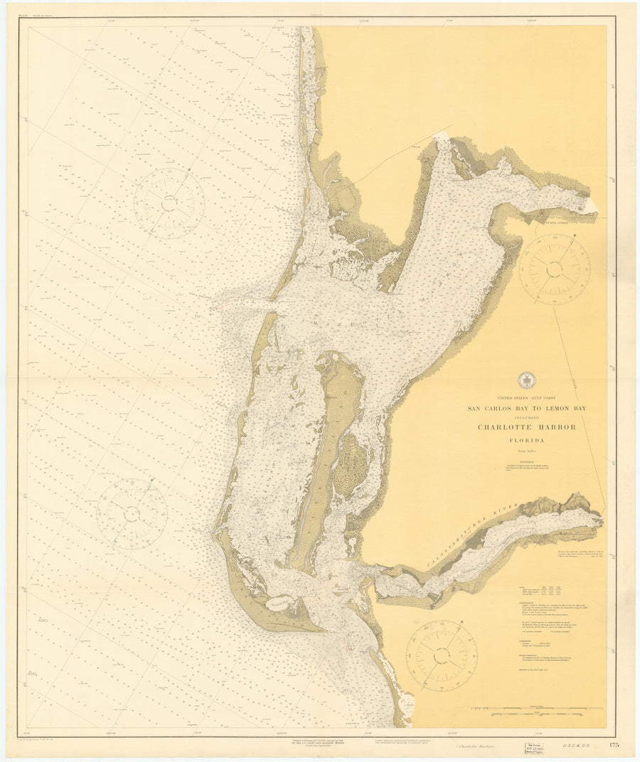 Charlotte Harbor (San Carlos Bay & Lemon Bay) Florida Map - 1918
