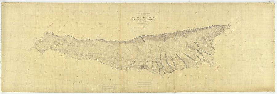 San Clemente Island Map - 1878