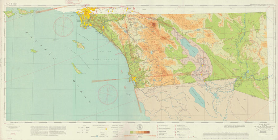 San Diego Aeronautical Chart - 1934