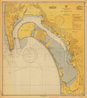 San Diego Bay Map - 1942