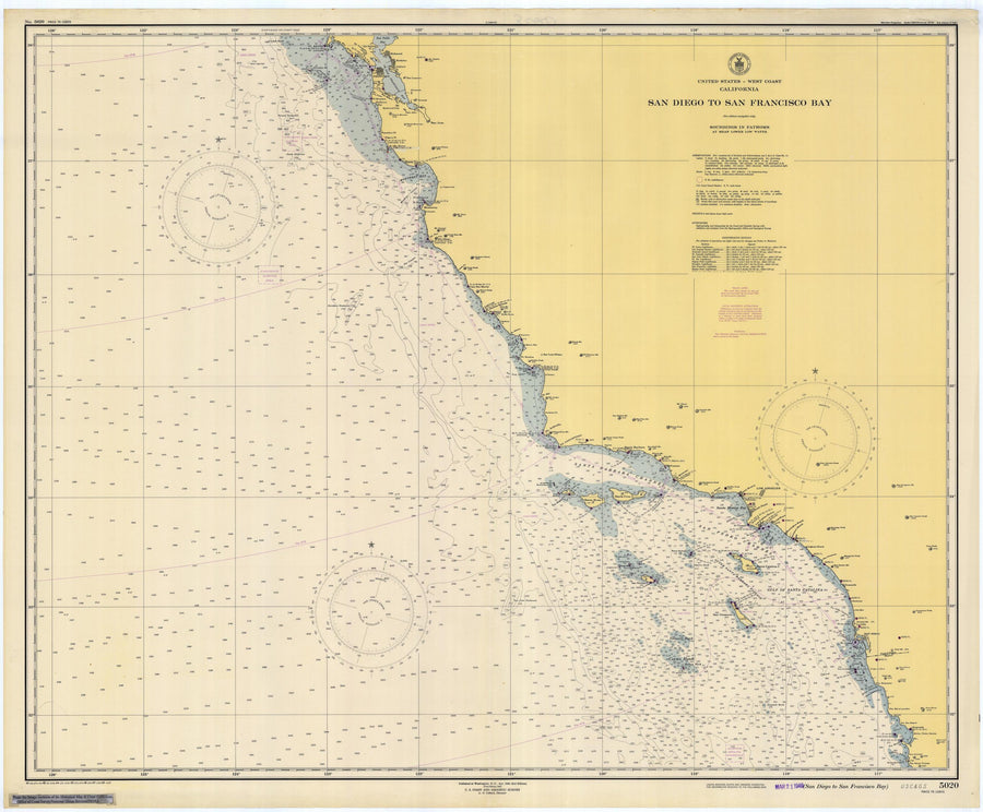 San Diego to San Francisco Bay Map - 1948