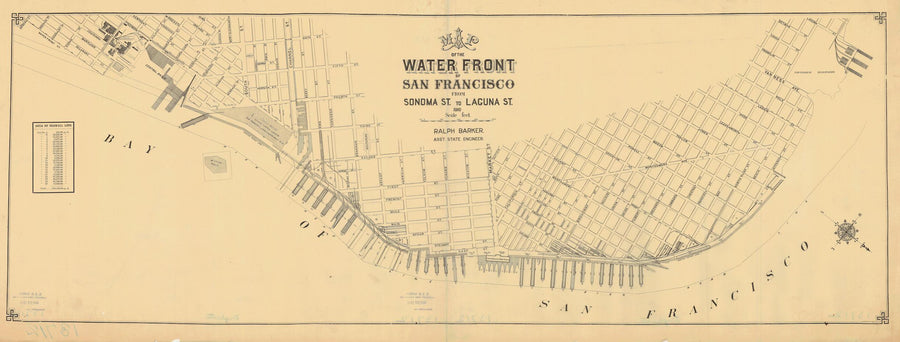 San Francisco Waterfront Map - 1910
