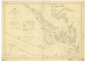 Georgia Strait and Strait of Juan de Fuca Map - 1898