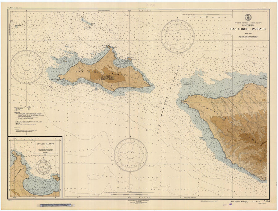 San Miguel Passage Map - 1947