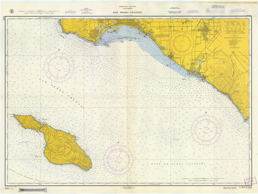 San Pedro Channel Map - 1958