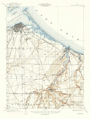 Sandusky Topographic Map 1904