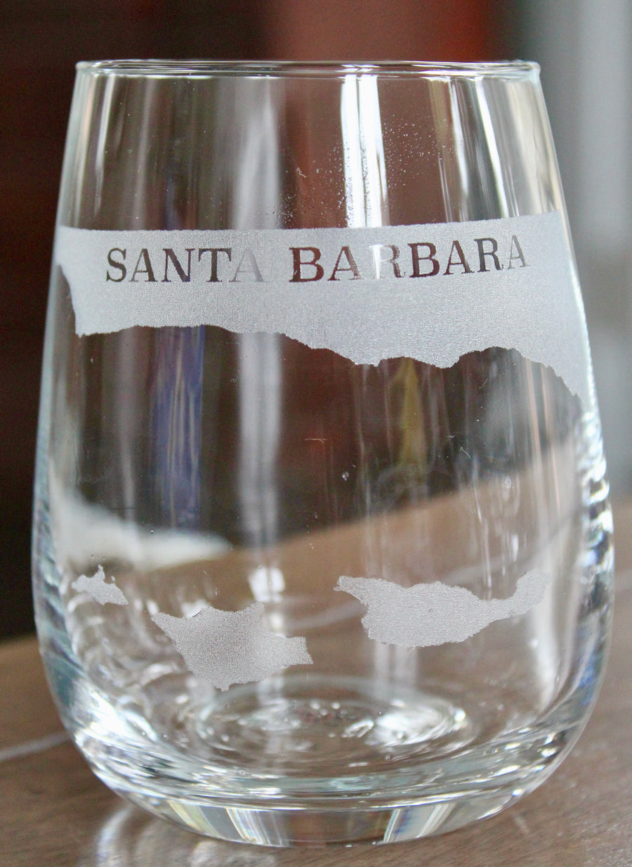 Santa Barbara Map Glasses
