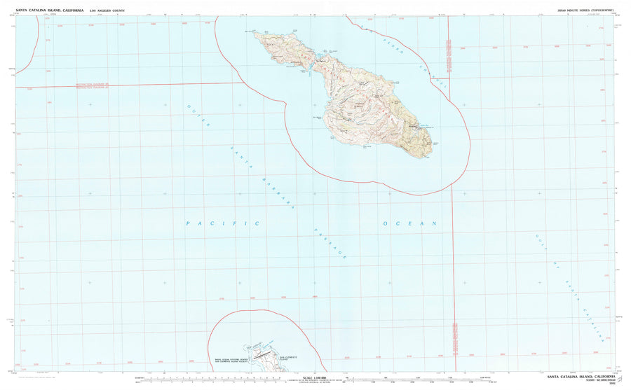Santa Catalina Topographic Map - 1981