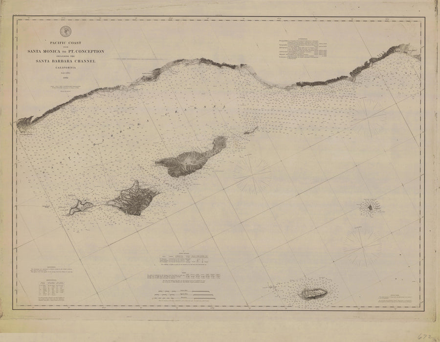 Santa Barbara Channel (Santa Monica to Pt. Conception) Map - 1882