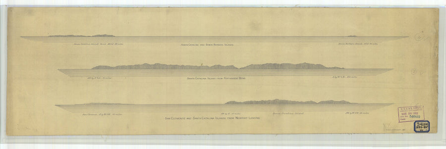 Santa Catalina, San Clemente & Santa Barbara Islands Map - 1886