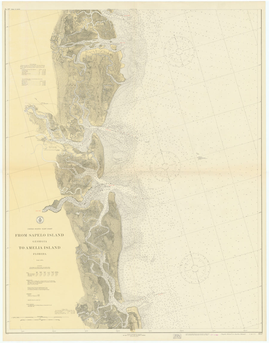 Sapelo Island to Amelia Island Map 1922