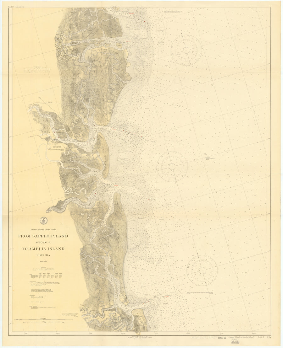Sapelo Island to Amelia Island Map 1919