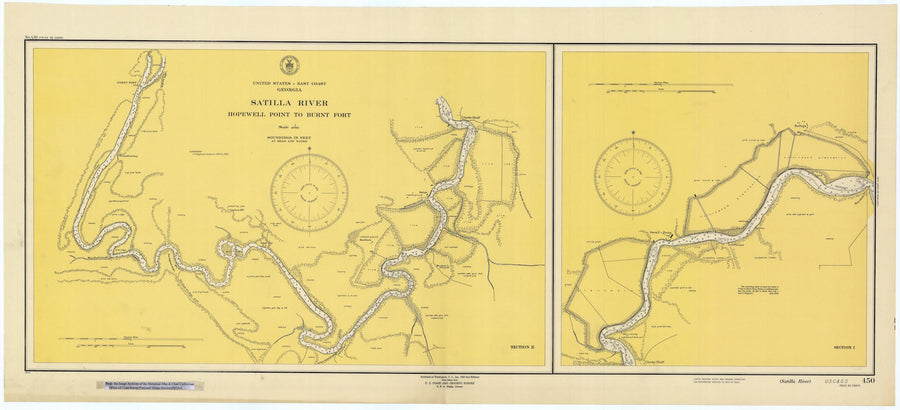 Satilla River Map - 1939