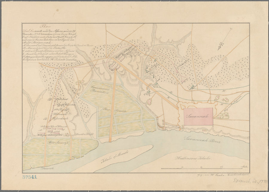 Savannah Map - 1778