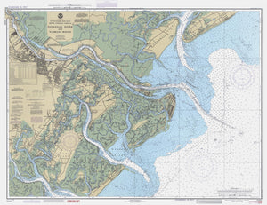 Savannah River & Wassaw Sound Map - 1990