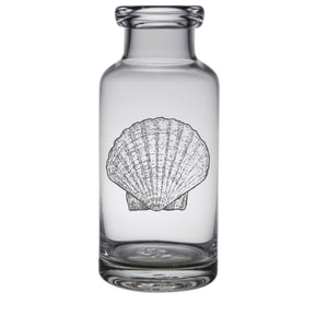 Scallop Shell Engraved Glass Carafe