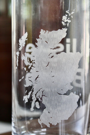 Scotland Engraved Glass Carafe